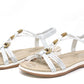 Wooden Look Beaded Sandal