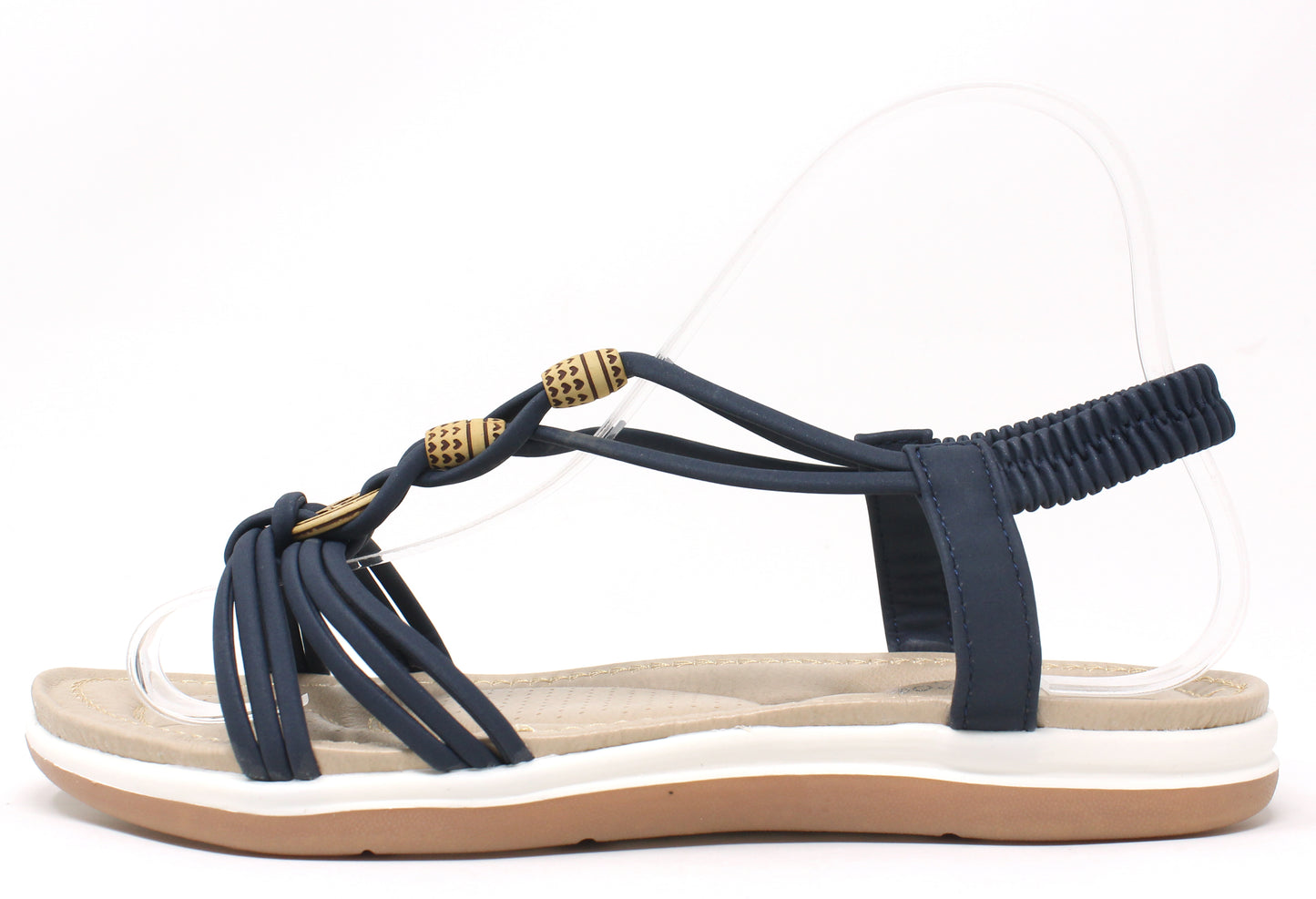 Wooden Look Beaded Sandal