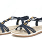 Wooden Look Beaded Sandal