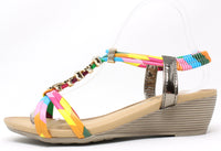 Floral Gem Wedge Sandal