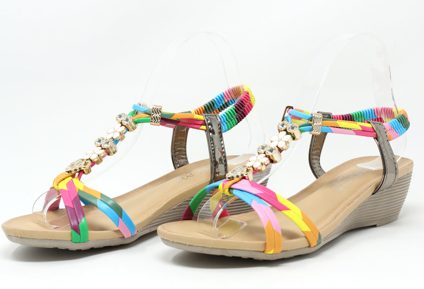 Floral Gem Wedge Sandal