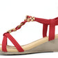 Wooden Look Charm Sandal