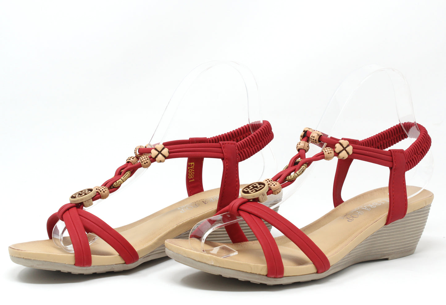 Wooden Look Charm Sandal