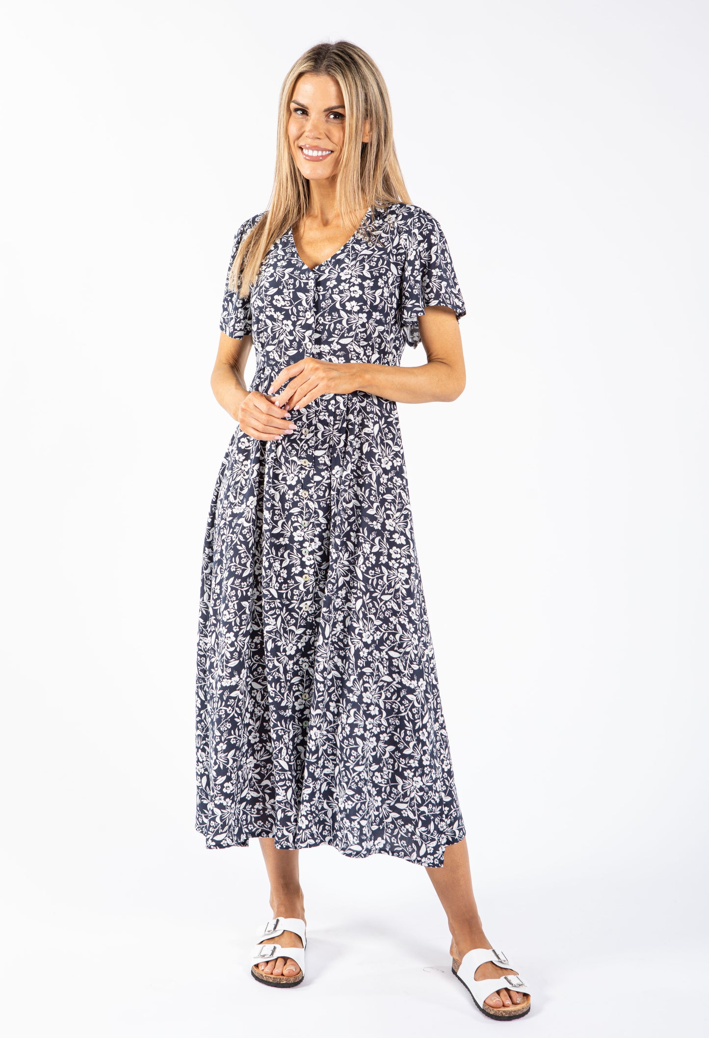 Midnight navy Floral Dress