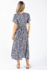 Midnight navy Floral Dress