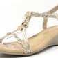 Diamante Braided Wedge