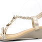 Diamante Braided Wedge