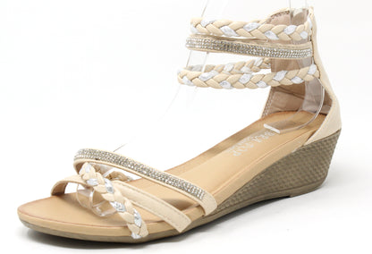 Triple Strap Wedge