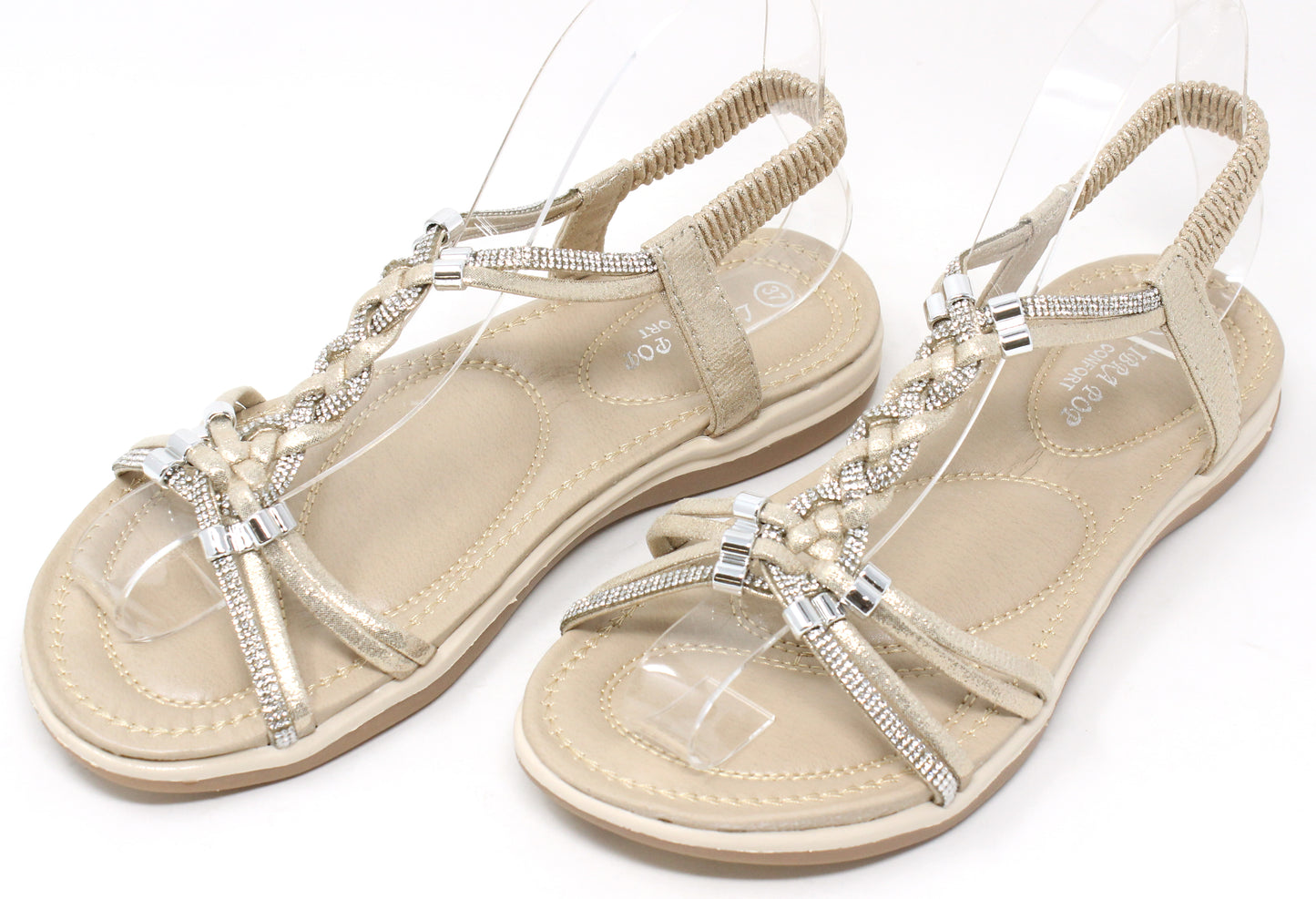 Diamante Twist Strap Sandal