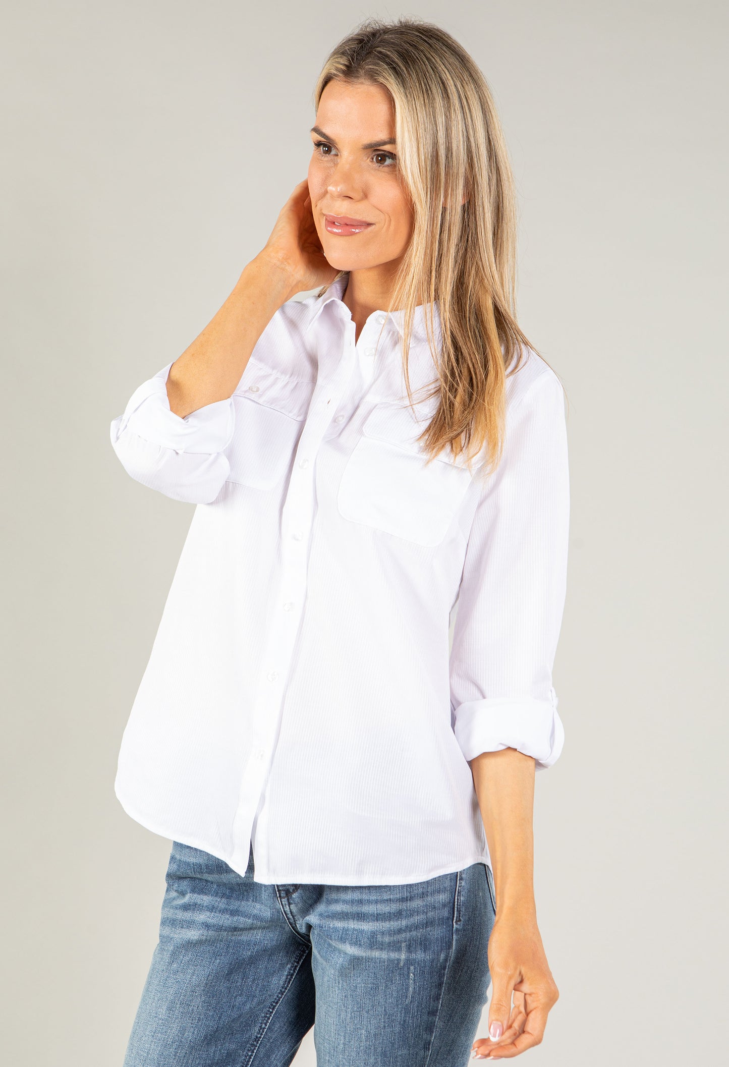 Light Stripe Relaxed Fit Shirt