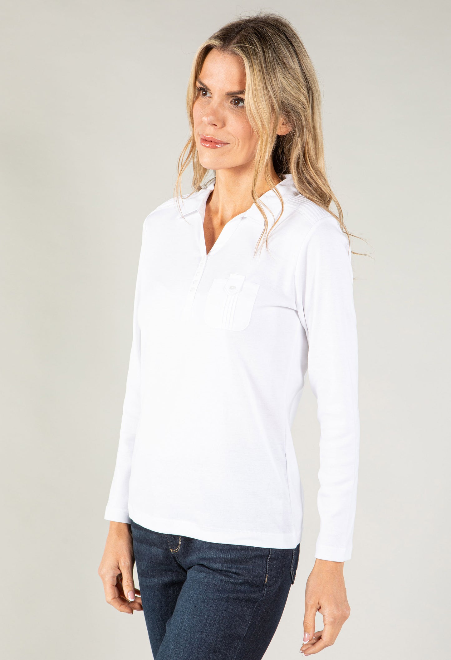 Long Sleeve Polo Top