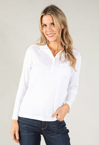 Long Sleeve Polo Top