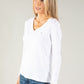 V Neck Long Sleeve Top