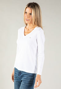 V Neck Long Sleeve Top