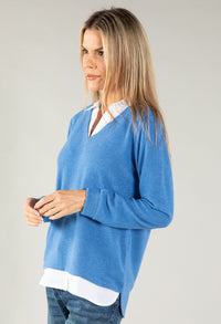 Two in One Super Soft V Neck Pullover