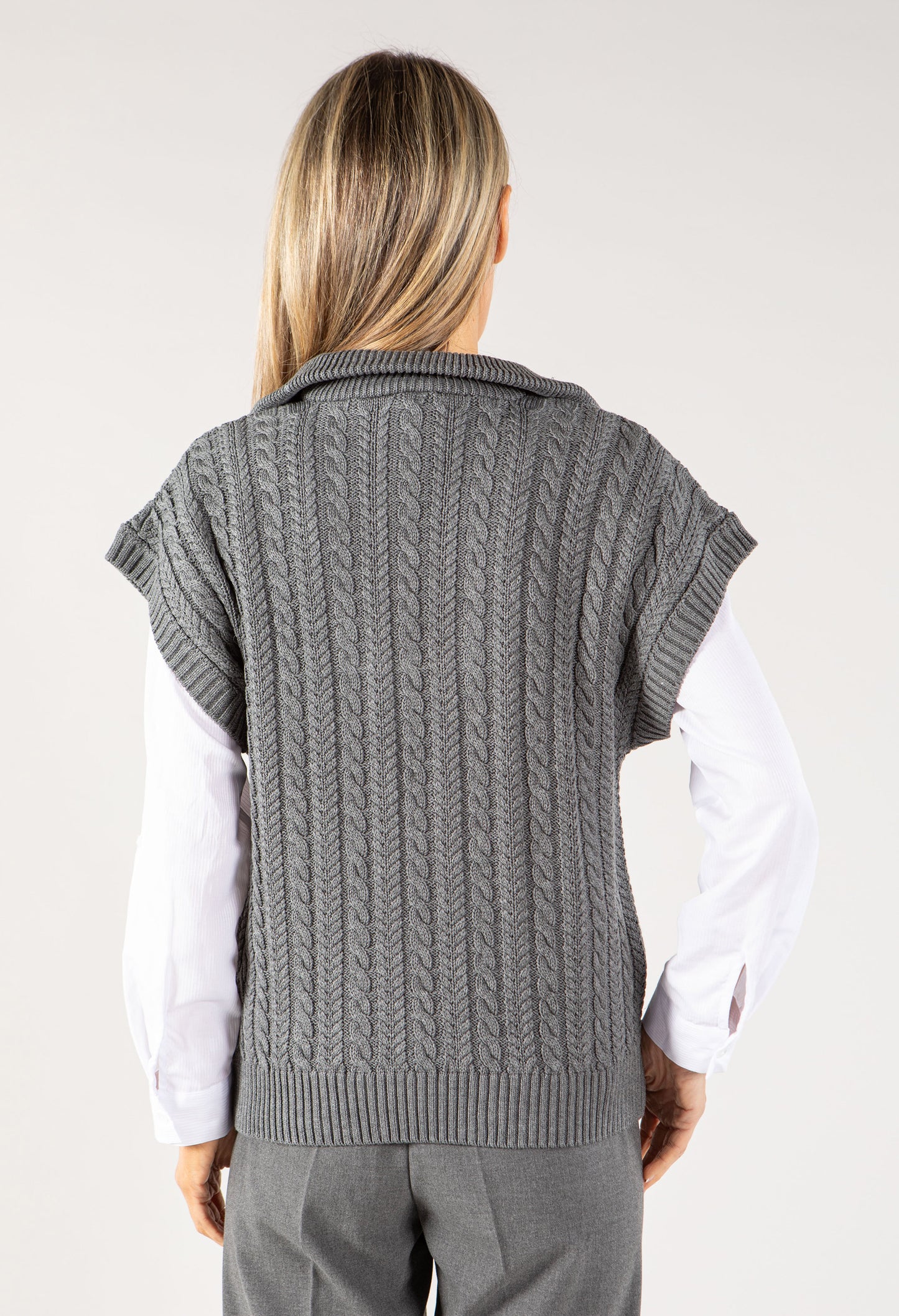 Cable Knit Sweater Vest