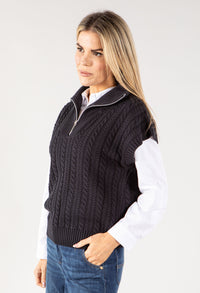 Cable Knit Sweater Vest