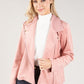 Suedette Sherpa Collar Biker Jacket