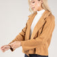 Suedette Sherpa Collar Biker Jacket