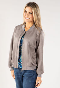 Suedette Bomber Jacket