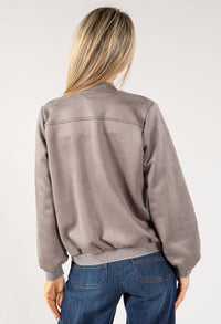 Suedette Bomber Jacket