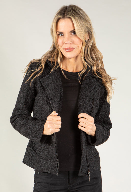 Boiled Wool Biker Jacket