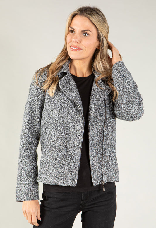 Boiled Wool Biker Jacket