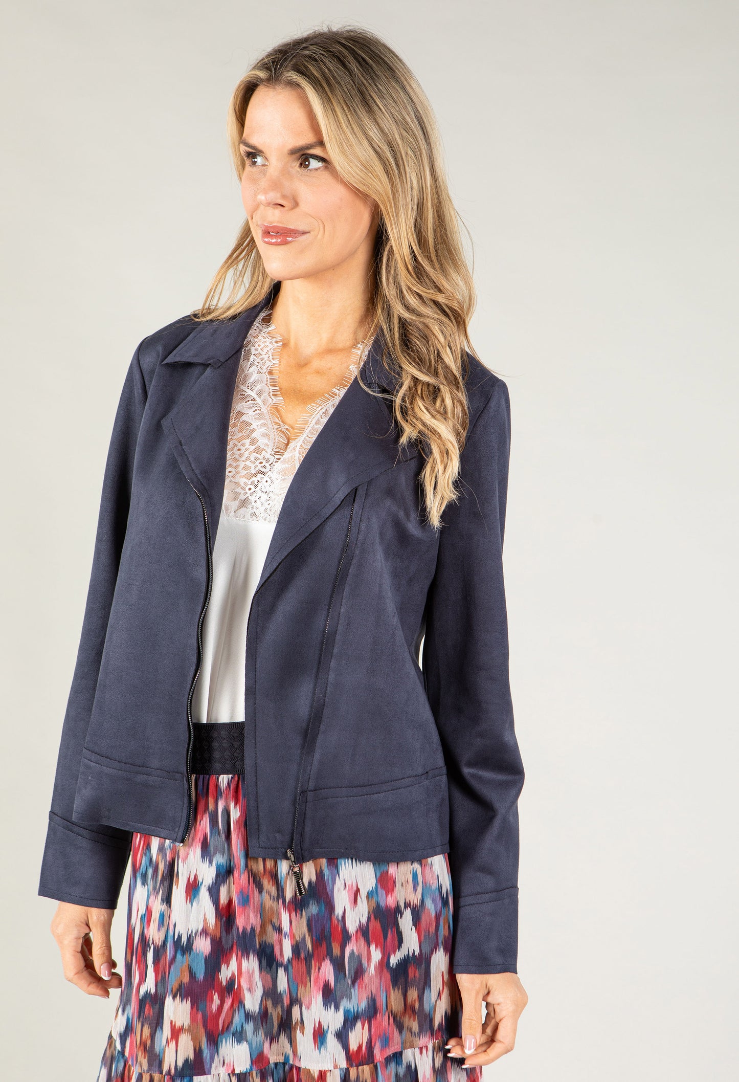 Suedette Biker Jacket