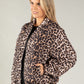 Leopard Print Cropped Quilted Jacket