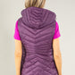 Padded Gilet with Abstract Print Lining