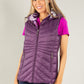 Padded Gilet with Abstract Print Lining