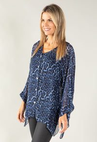 Leopard Print Silk Shirt