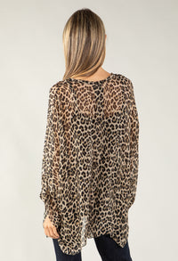 Leopard Print Silk Shirt