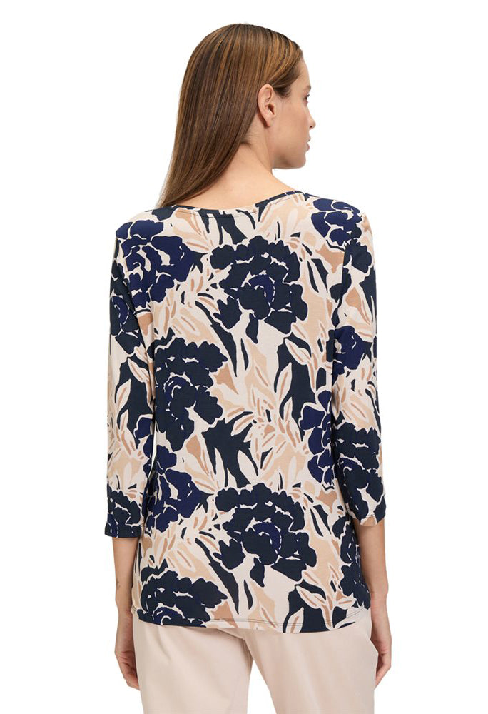 Floral 3/4 Sleeve Casual Top