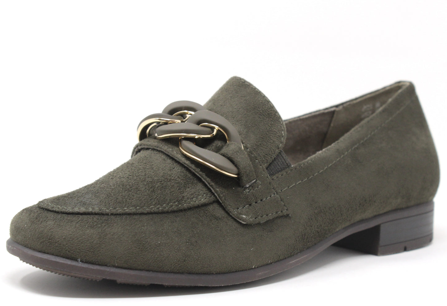 Faux Suede Chain Loafer