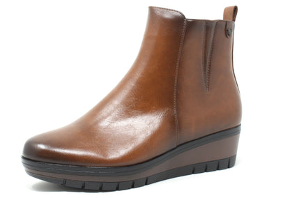 Leather Wedge Boot