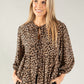 Leopard Tie Detail Blouse