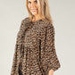 Leopard Tie Detail Blouse