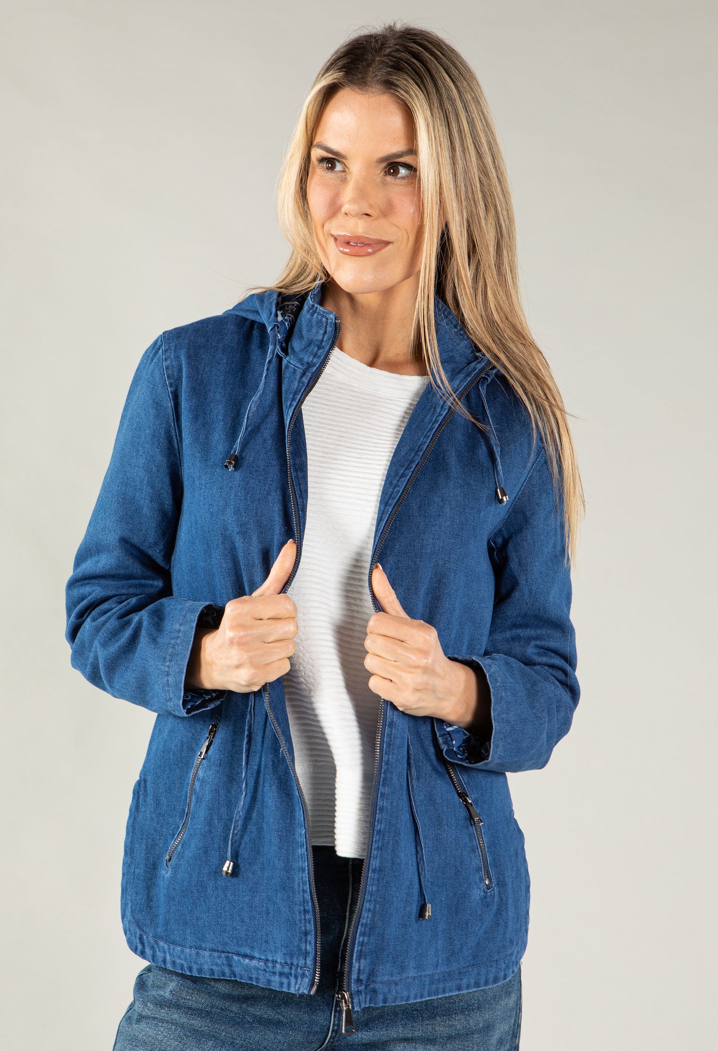 Denim Zip Up Jacket