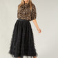 Tiered Ruffle Tulle Midi Skirt