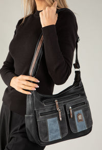 Cross Body Faux Leather Satchel Bag