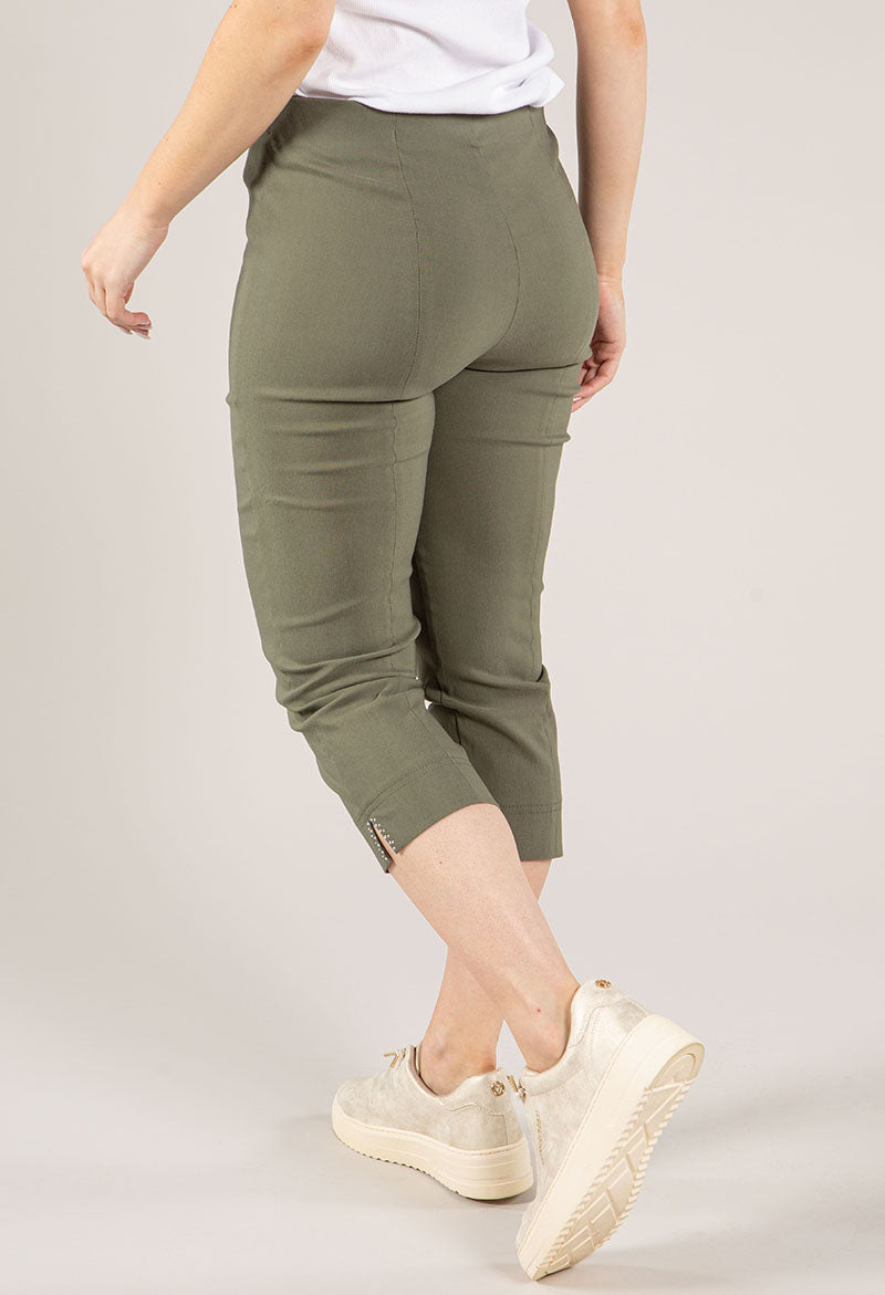 Diamante Detail Pull On Capris