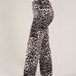 Leopard Print Straight Leg Trousers