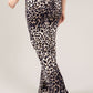 Leopard Print Straight Leg Trousers