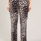 Leopard Print Straight Leg Trousers