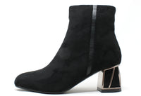 Metal Look Heeled Boot