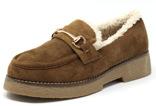 Teddy Lined Faux Suede Loafers