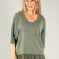 Lurex V Neck Knit Pullover