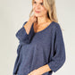 Lurex V Neck Knit Pullover