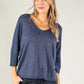 Lurex V Neck Knit Pullover